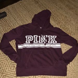 ‼️PINK MAROON HALF ZIP HOODIE SIZE M‼️